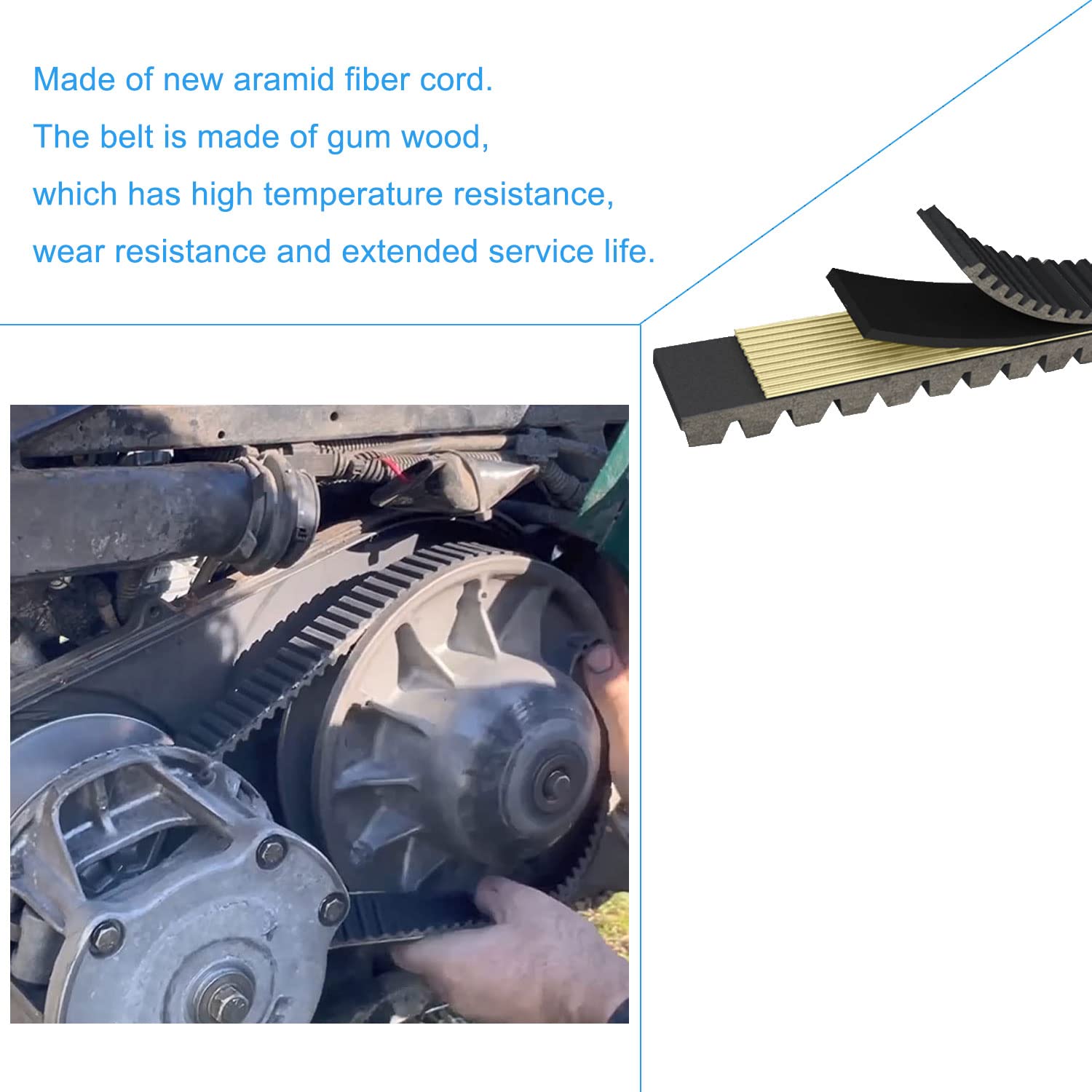 Drive Belt Heavy Duty Belt Compatible with Polaris RZR 1000 xp Turbo 2016-2023 / RZR xp 4 Turbo 2016-2023 / Ranger XP 1000 2018-2021 / RZR RS1 2018-2021#3211186/3211202 / 50C4289