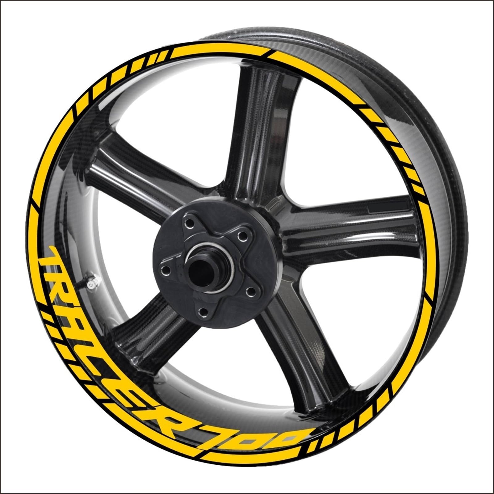 Motorcycle Inner and Outer Wheel Hub Decal Decorative Rim Waterproof Sticker for Yamaha Tracer 9 900 700 Gt Decorative(Color14)