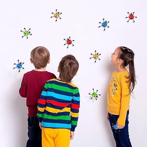 Miniatura 5 de TOYANDONA 12 escaladores de pared adhesivos, juguetes creativos elásticos para insectos y ventanas, juguetes para niños, recuerdos de fiesta,