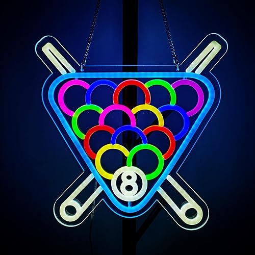 Miniatura 10 de Letreros de neón de bolos de 14 x 14 pulgadas, luces de pared de arte para cerveza, bar, club, dormitorio, hotel, pub, cafetería, boda, fiesta