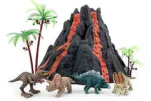 Volcano Dinosaur Playset for Imaginative Play and Educational Fun