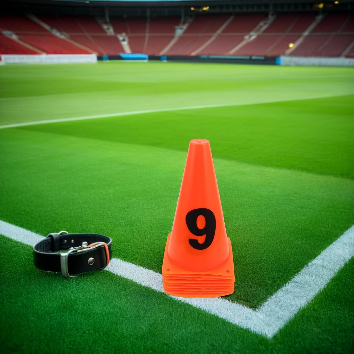 10pcs Numbered Soccer Training Cones 23cm Plastic Football Marker Cones with Digital 0-9 for Agility Drills Basketball Practice Field Markers Outdoor Sports Equipment