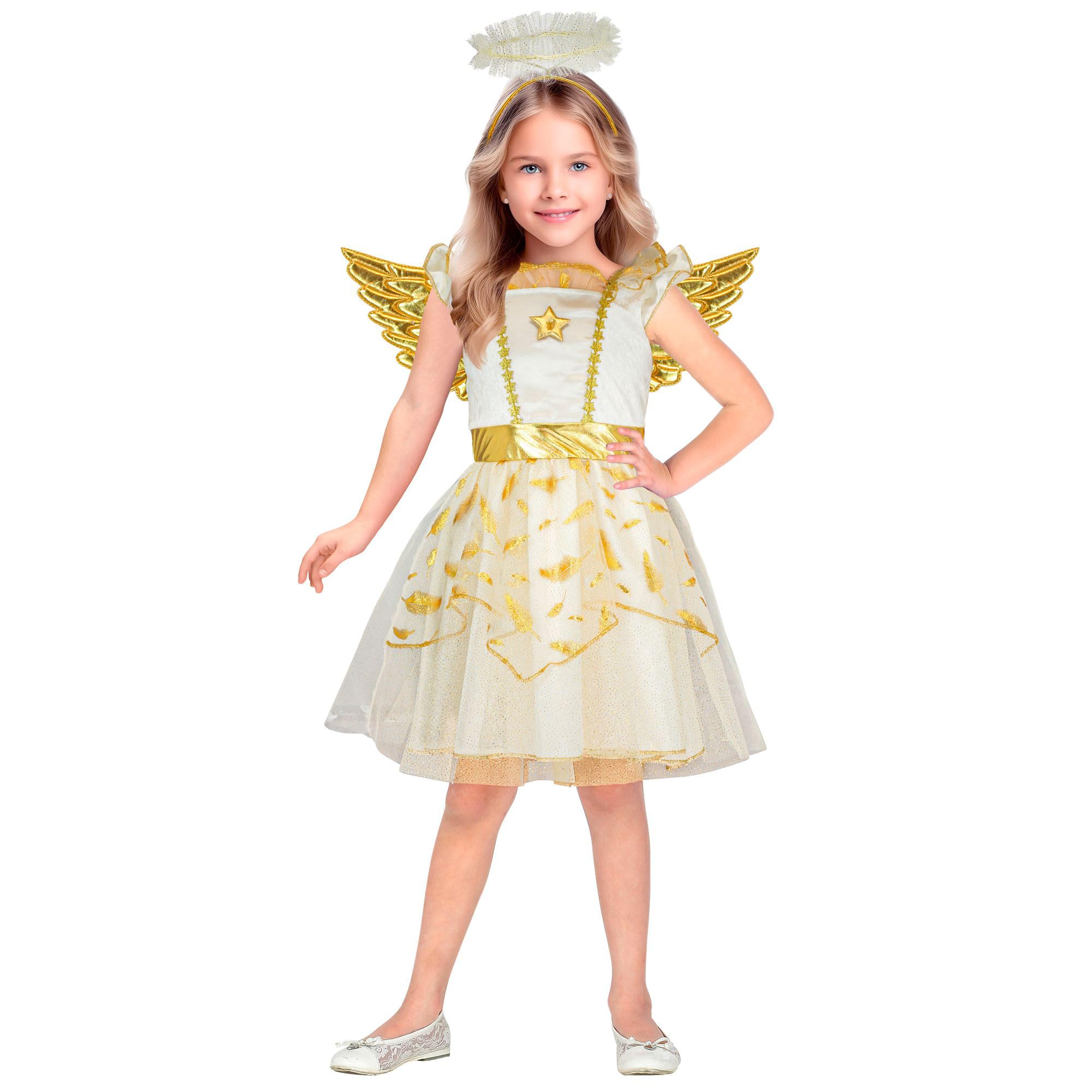 W WIDMANN MILANO Party Fashion 21510 Costume D'ange pour Enfants Kids Angel, White, 104
