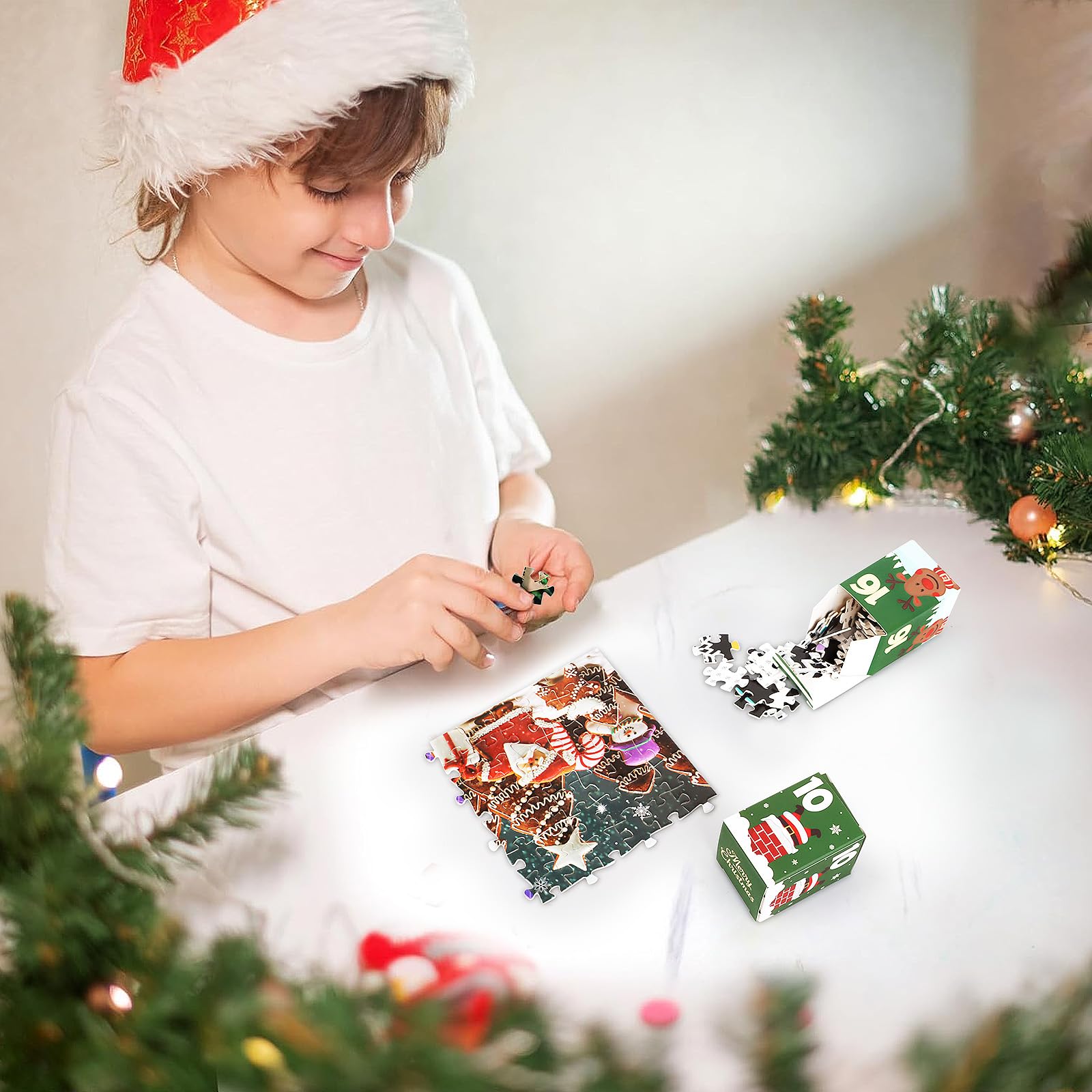 Yotako Calendario dell'Avvento 2025, puzzle di Natale, 1008 pezzi, calendario del conto alla rovescia, 24 scatole, puzzle per conto alla rovescia fino a Natale, calendario di Natale, regali (stile A