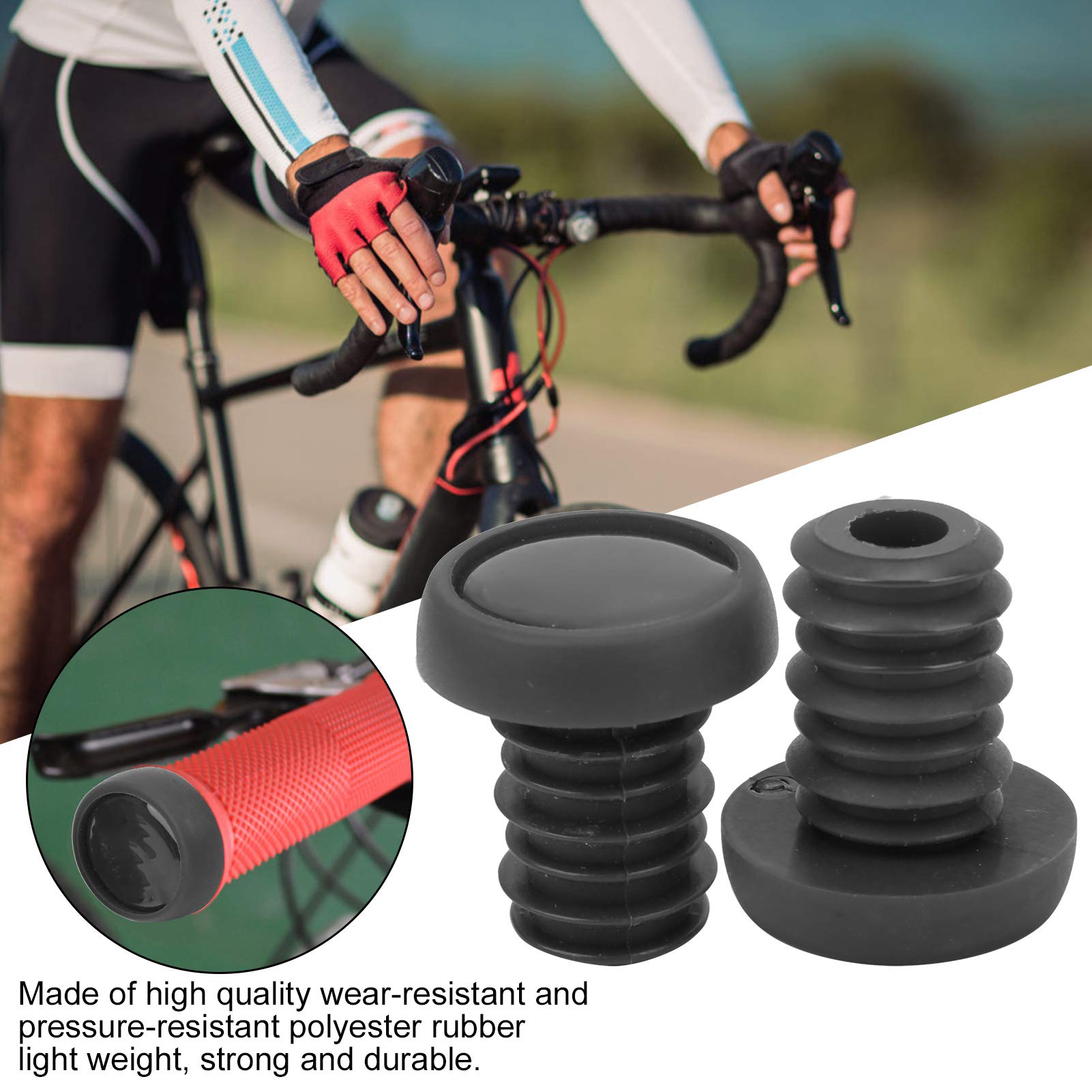 Keenso 4PCS Fahrradlenker Lenkerendstopfen Fahrradendkappen Endstopfen für BMX Mountainbike Schwarz 22mm(schwarz) Reiten Sport & Freizeit