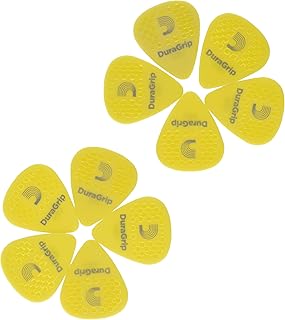 D'Addario Palhetas de guitarra DuraGrip, 10 unidades, leve/médio