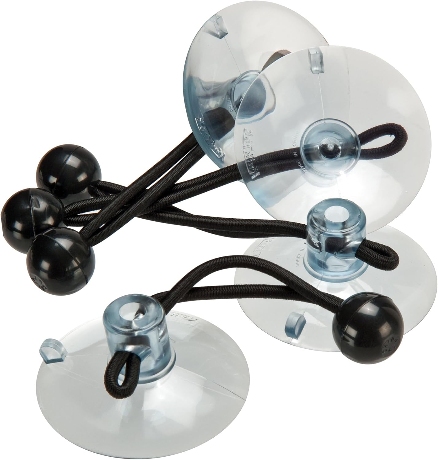 AIRHEAD Suction Cup Tie Downs, 6″, Opaque white, 4 pack