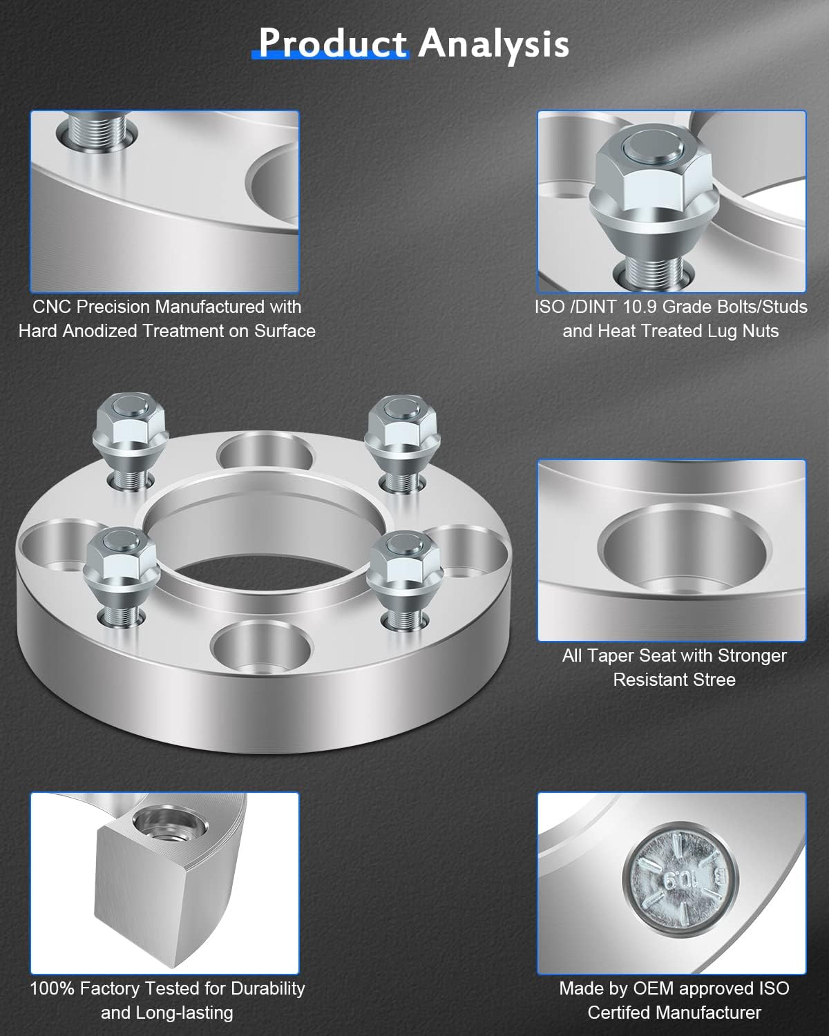 ECCPP 4PCS 1 inch 25mm 4 Lug Wheel Spacers Hubcentric 4x110mm 74mm centerbore for Bear Tracker Big Bear Bruin Grizzly Kodiak Rhino Wolverine