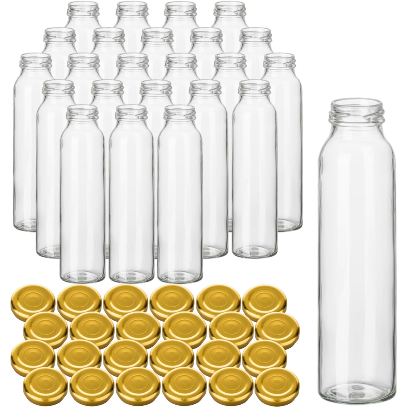 Browin 631330 TO Flasche für Saft 330 ml mit Schraubverschluss 43 – 6 St., Flaschenbauer - 6 Leere Glasflaschen 330 ml mit Schraubverschluss TO43 0,33l