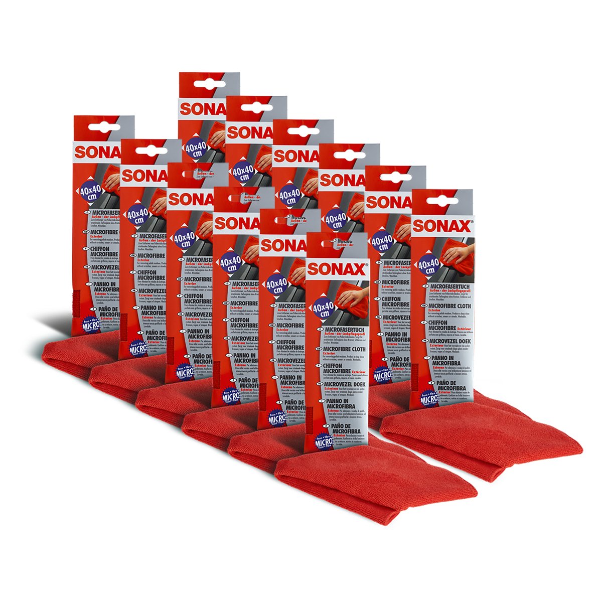 SONAX Microfasertuch Mikrofasertuch Putztuch Mikrofaser Lacktuch 1 Stück 12X