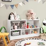 Tangkula 5 Bibliothèque Cube, 2 Tier rangement en bois bibliothèque ouverte, armoire de rangement d'affichage polyvalente pour salon, chambre, hall d'entrée, salle de jeux pour enfants, coin lecture (blanc, 5-Cube)