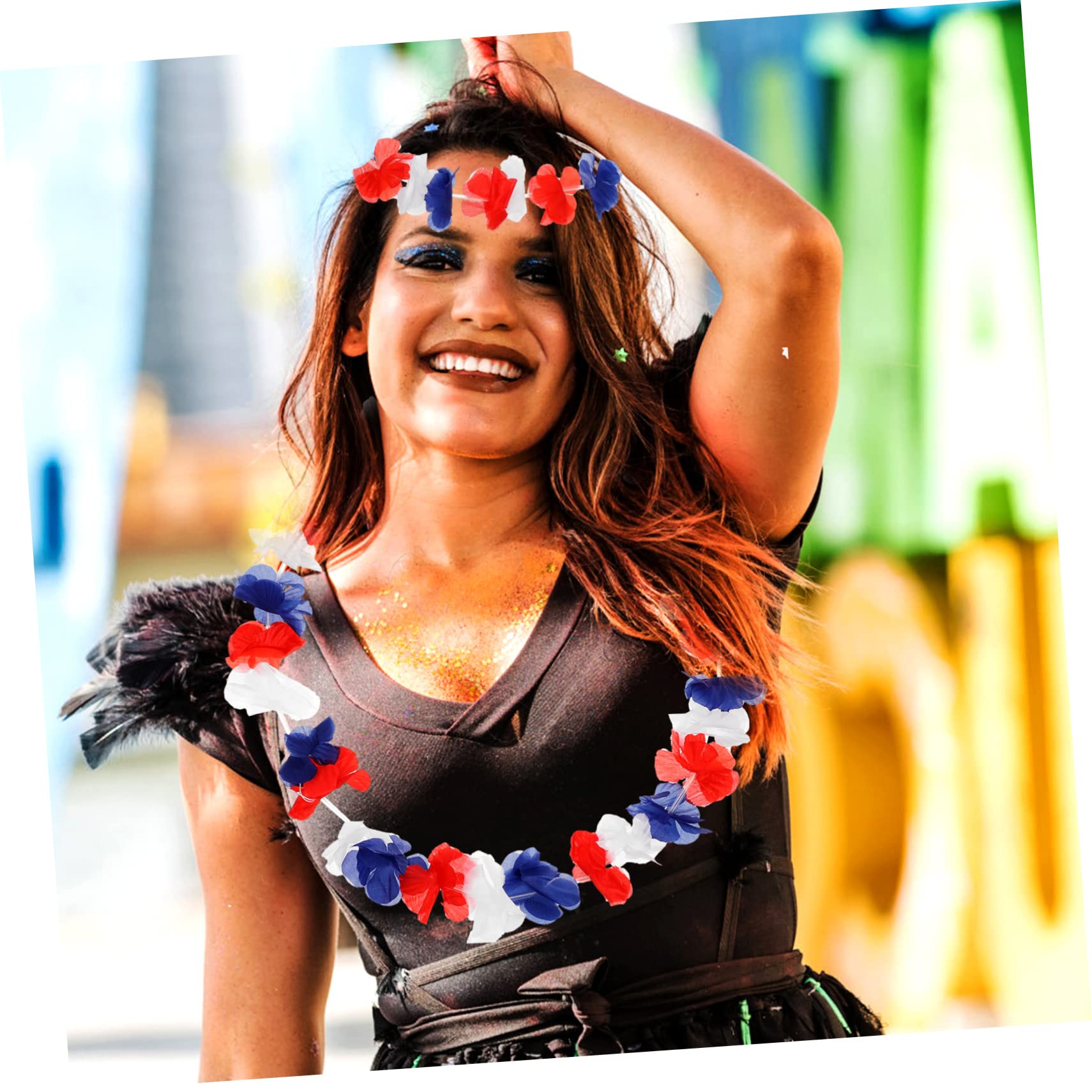 DECHOUS Hawaii-party-dekorationen – 72 Stück Blumen-armbänder Stirnbänder – Hawaiianisch Für Erwachsene Und Kinder Luau-zubehör