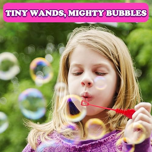 Miniatura 7 de Kannove Tarjetas de intercambio de regalos para el día de San Valentín para niños, paquete de 48 mini varitas de burbujas de bolsillo para niños