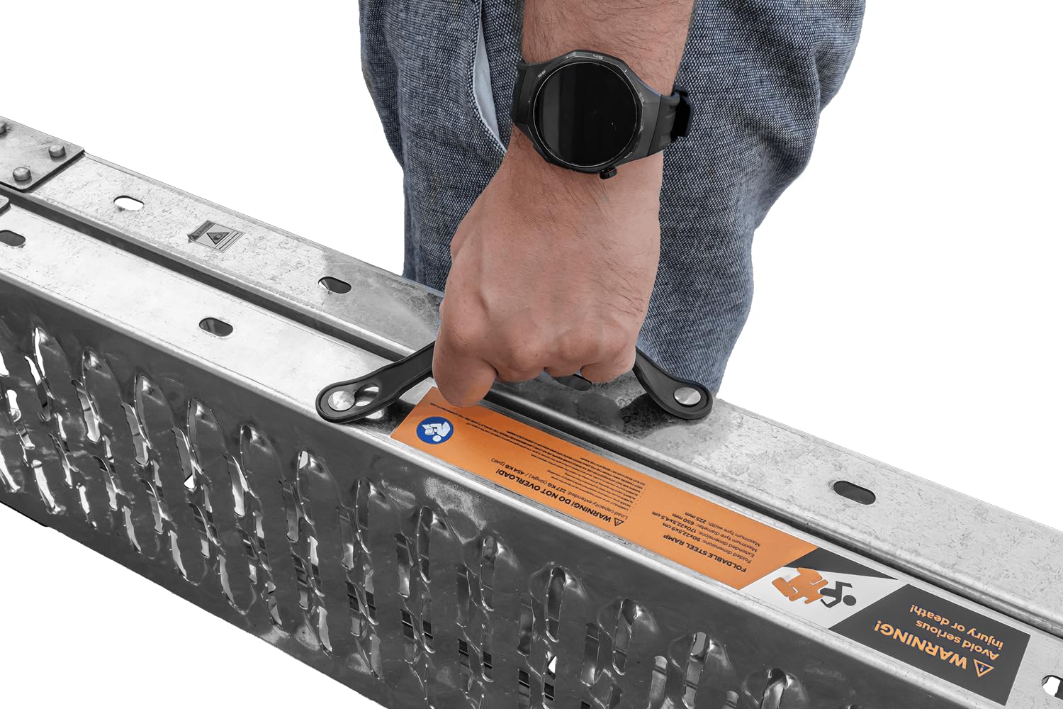 UNITRAILER Rampe de Chargement Pliable en Acier 170 cm, 227 kg