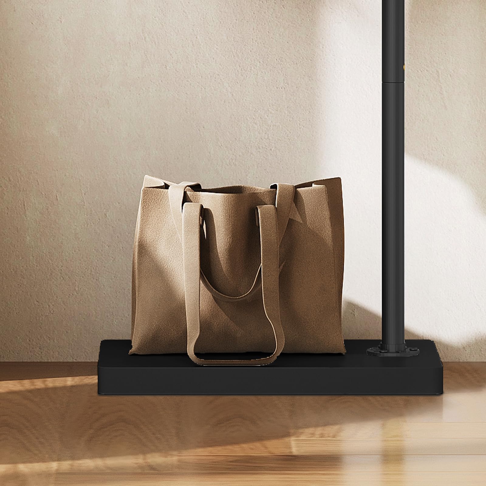YATINEY Garderobenständer, freistehender Kleiderständer, Jackenständer, Garderobe mit 3 Haken, modern, für Eingangsbereich, Wohnzimmer, Schlafzimmer, Kleiderschrank, Schwarz XYM01BB