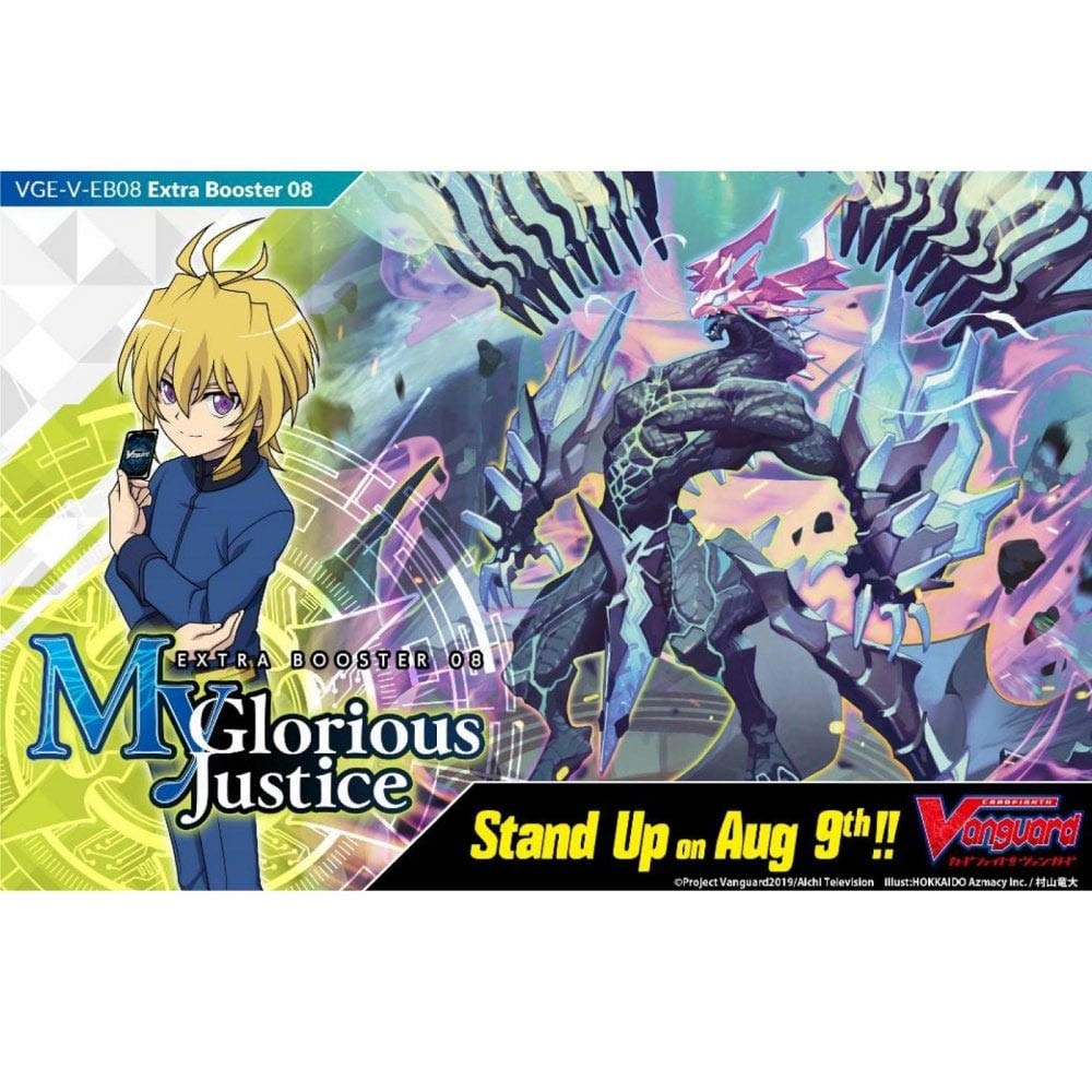 VANGUARD Cardfight VGE-V-EB08-EN V-My Glorious Justice-Extra Booster Display Box of 12 Packets, Multi