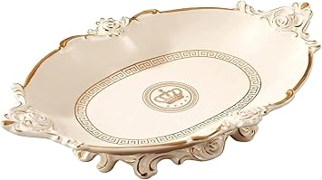 Fruit Bowl Fruit Basket Fruit Bowl European-Style Ceramic Fruit Bowls Porcelain Serving Dishes for Dinner Party for Fruit for Kitchen Salad Bowls