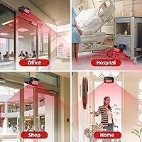 Vista 3 de CallToU Alarma inalámbrica con sensor de movimiento, detector de alarma de movimiento para interiores, alarmas de cama para pacientes ancianos