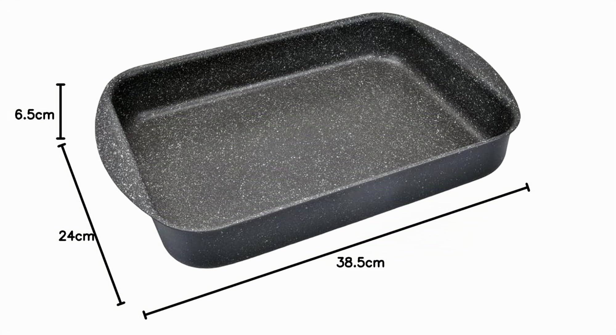 Moneta Etnea, Plat à Lasagne, Plat à Gratin pour Four avec revêtement anti-adhésif et anti-rayures en surface en pierre, Lavable au lave-vaisselle, 31x23 cm