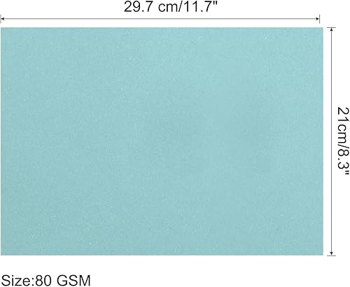 Miniatura 2 de MECCANIXITY 100 hojas de papel de copia de color de 8 12 pulgadas, papel de impresora de 22 libras2.82 ozm, azul claro para impresión de oficina,