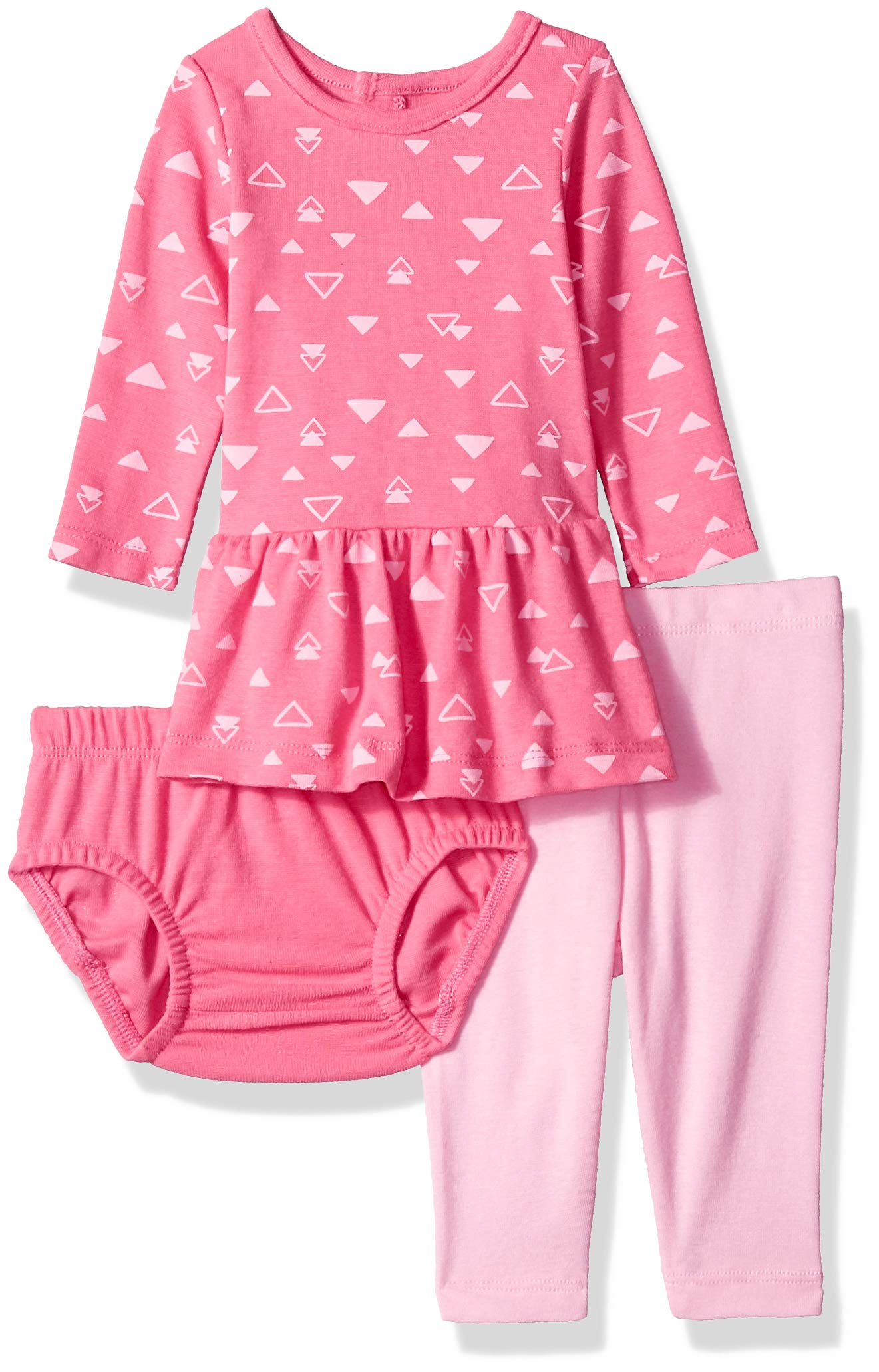 Hanes Ultimate Baby Flexy Long Sleeve Dress with Diaper Cover and Legging Set