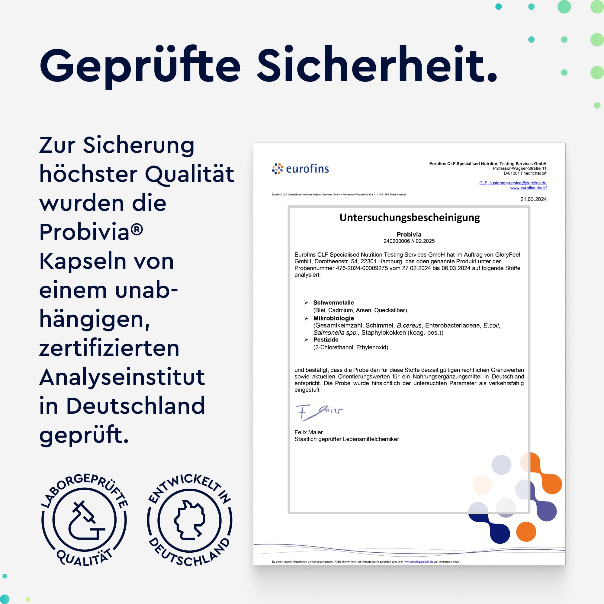 Probivia® Kulturen Komplex 10 Mrd. KBE pro Tagesdosis - 476 Mrd. KBE pro 1g Rohstoff - 22 Bakterienstämme & Inulin - 180 Kapseln - u.a. Lactobacillus, Bifidobacterium