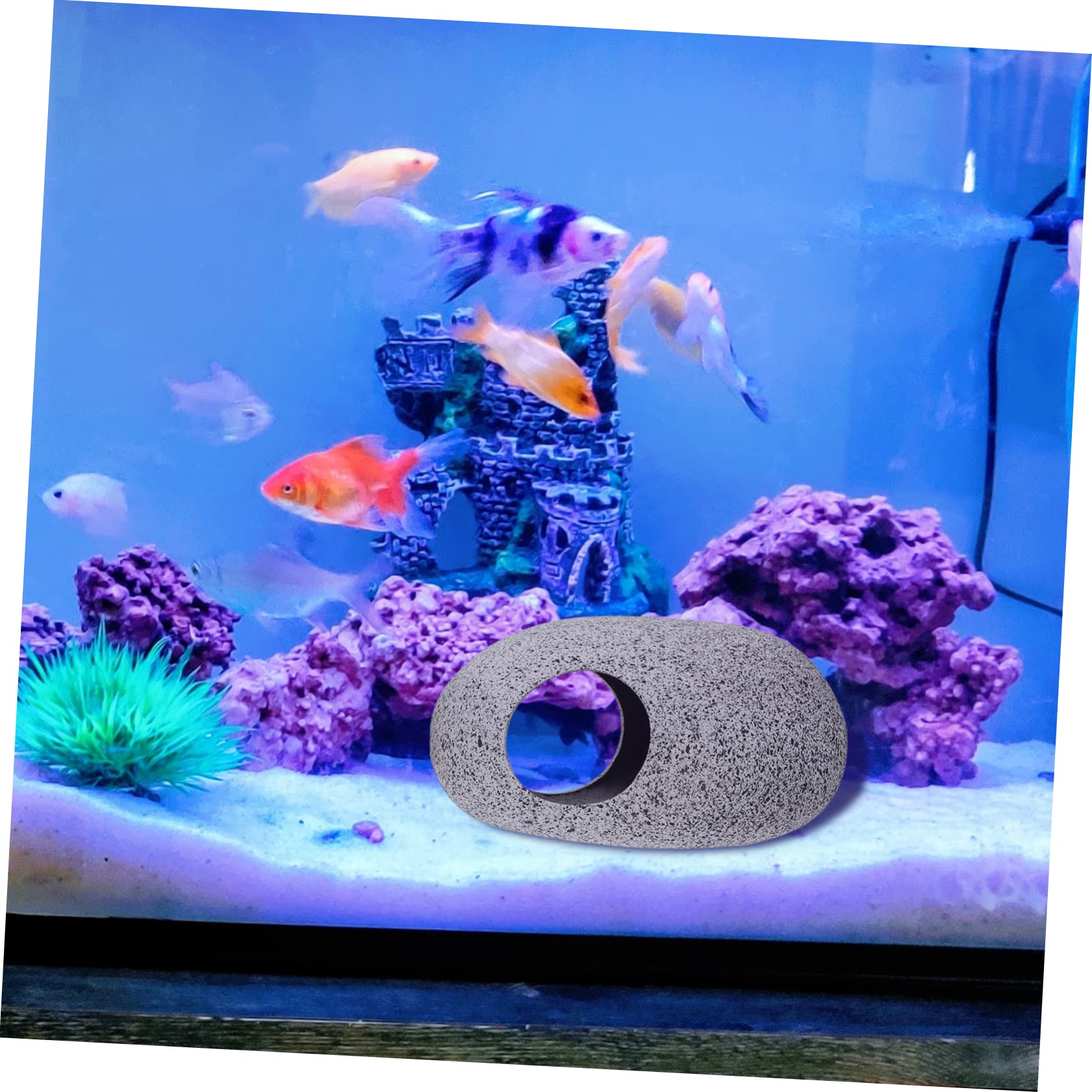 Sosoport Cachette Aquarium 2 Ensembles Pot en Argile pour Aquarium Ornements Cachettes des Grottes des Aquariums Grotte De Crevettes Délicate Bois Flotté D'aquarium Argile Violette 2 Pièces * 2