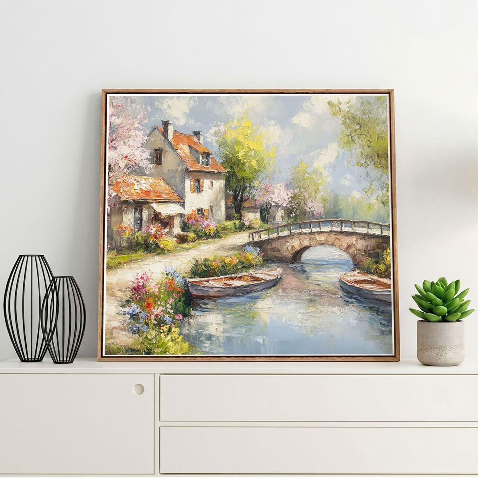 Broderie Diamant Kit Complet 5D, Rétro Diamond Painting Adulte Plein Foret, Peinture Diamant pour Adulte Enfant Débutant, Loisirs Créatifs de Détente et Décoration Maison, Ferme 100x100cm FX#413