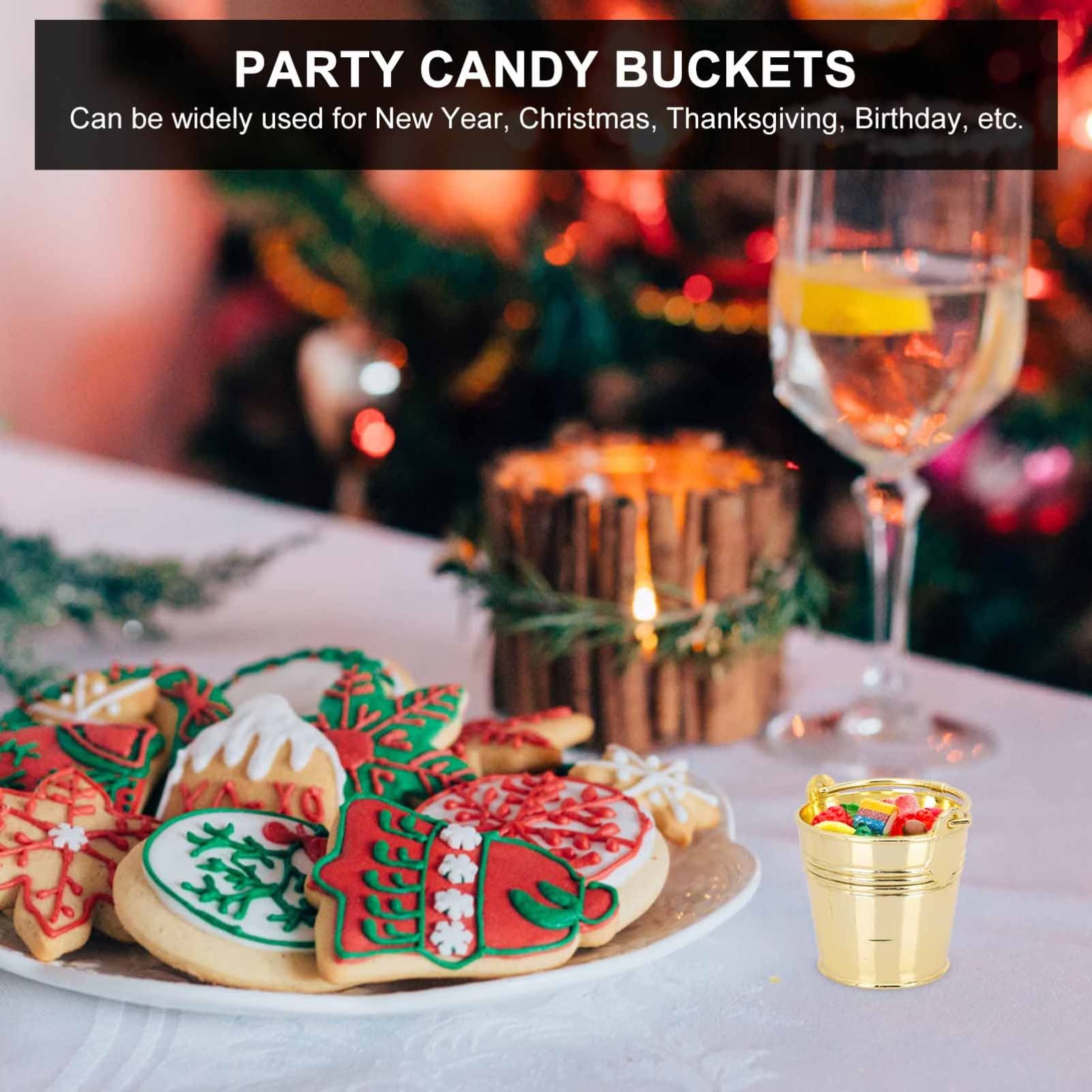 Didiseaon 10 Juegos Mini Cubos Para Dulces De Boda Contenedores Útiles Para Snacks Decoración De Fiesta Y Almacenamiento De 10 Piezas X 10