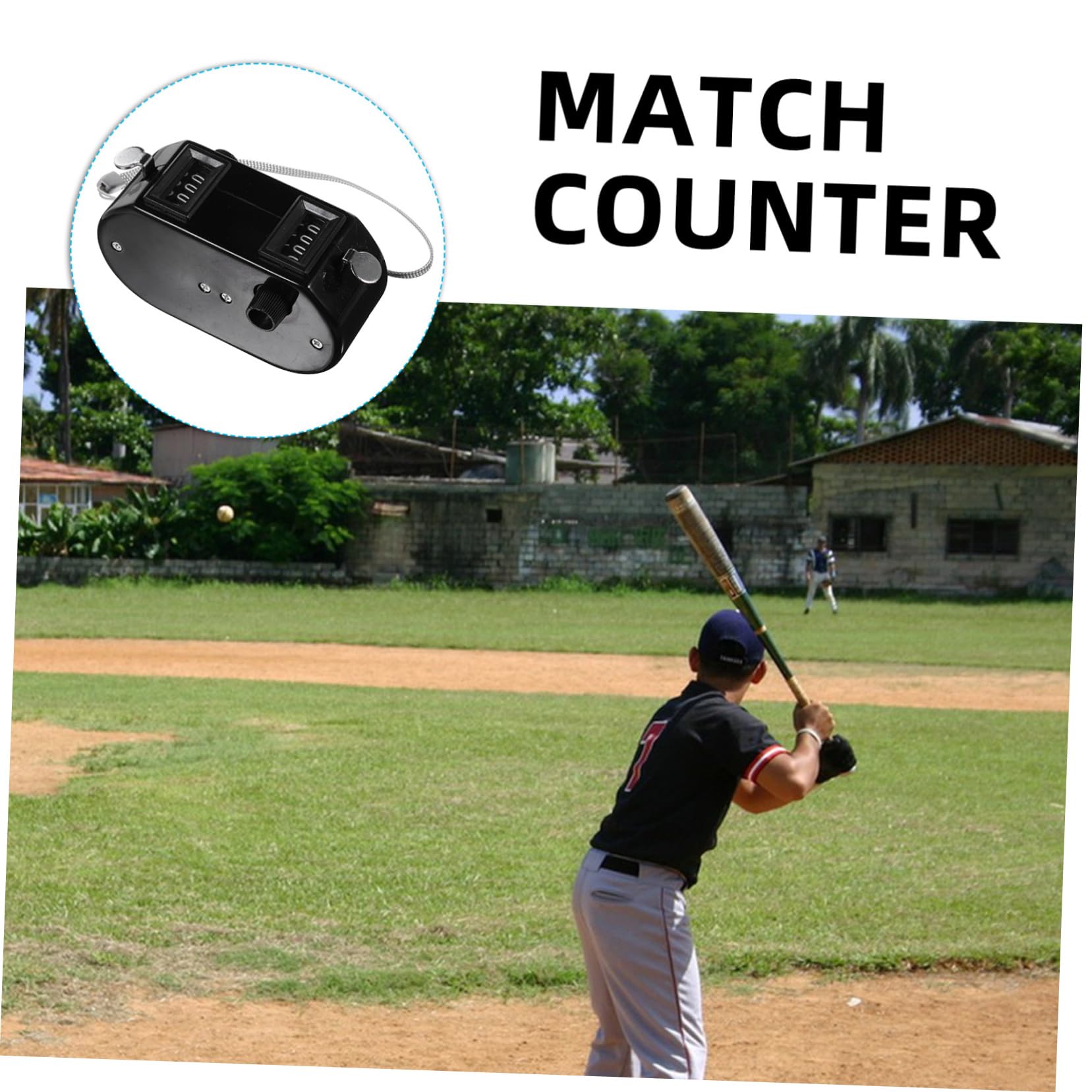 Contador de mano doble con dos funciones de conteo, clicker mecánico portátil para béisbol, golf y eventos deportivos, compacto, duradero, números legibles, negro