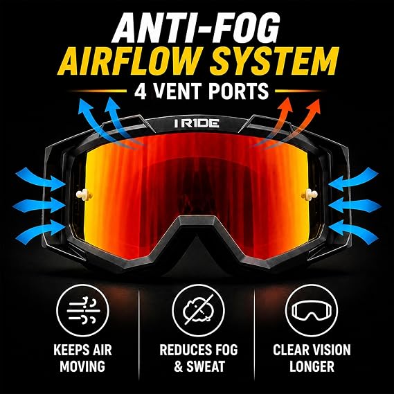 I RIDE Airtime Motocross Goggles