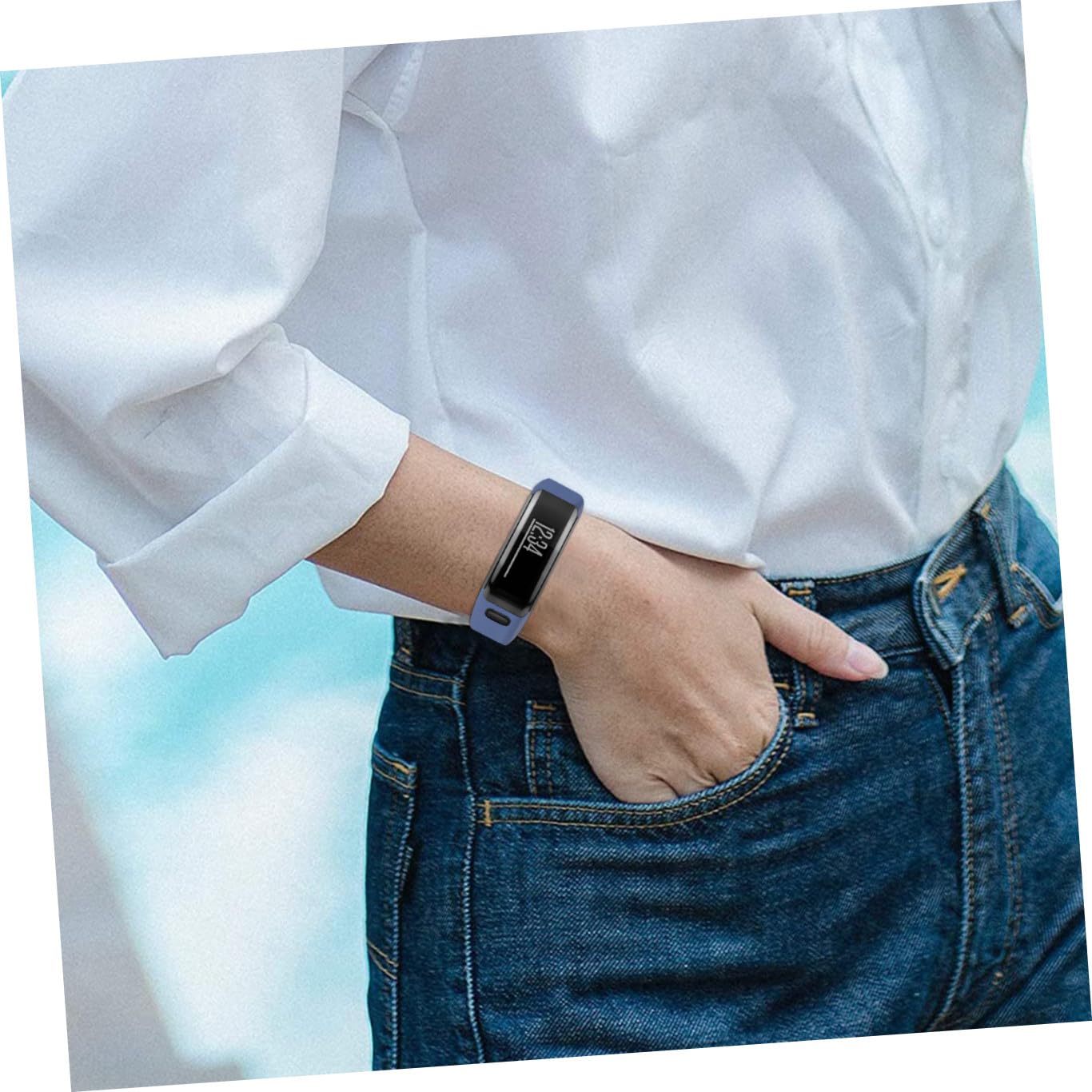 COLLBATH Bracelet Montre Silicone Sky Remplacement Rapide Flexible et Compatible Montre Connectée Homme et Femme
