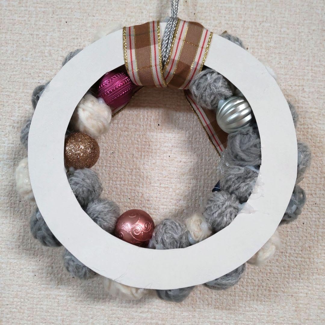 Amazon.co.jp: クリスマス 毛糸玉 リース ハンドメイド クリスマス 