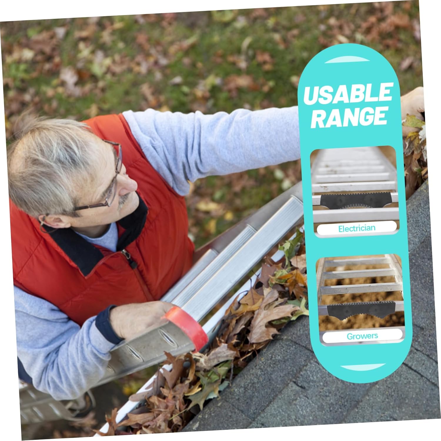 1set Ladder Stabilizer Pad for Extension Ladders Design for Electricians and Renovation Workers Easy Installation Wide Includes Bumpers and Screws