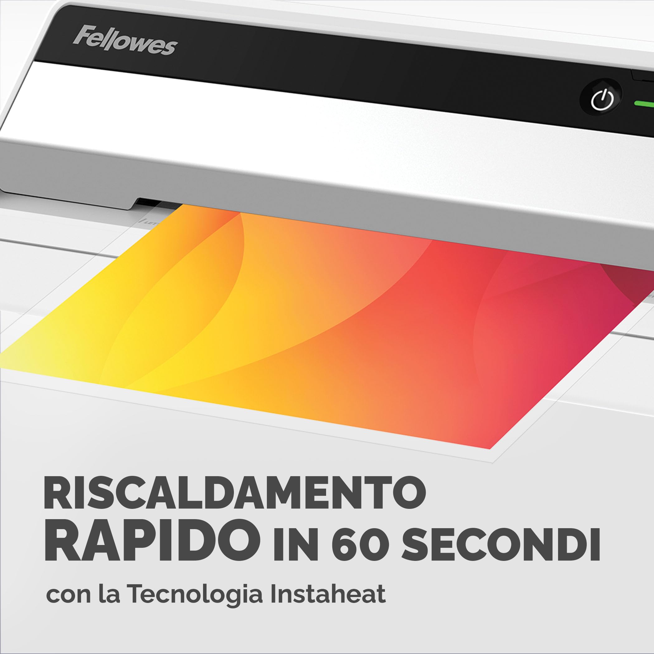 Fellowes Saturn A4 Plastificatrice per piccoli uffici – InstaHeat, pronta in 60 secondi, anti-inceppamento, spegnimento automatico – per pouches 80/100/125 micron – include 10 pouches – casa e ufficio