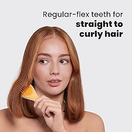 Tangle Teezer Ultimate Detangler Hairbrush, Eliminates Knots & Reduces Breakage, Mini Hair Brush for Travel, Small Hands & All Hair Types, Ice Blue & Sweet Orange