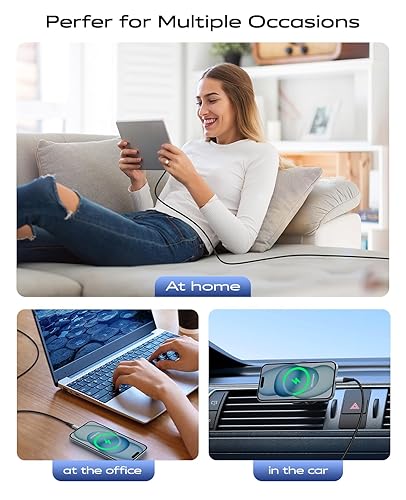 Miniatura 8 de Cable USB C de carga rápida de 3 A [2 unidades de 6 pies], cable USB A a USB C, cable de carga trenzado USB a USB C extra duradero mejorado