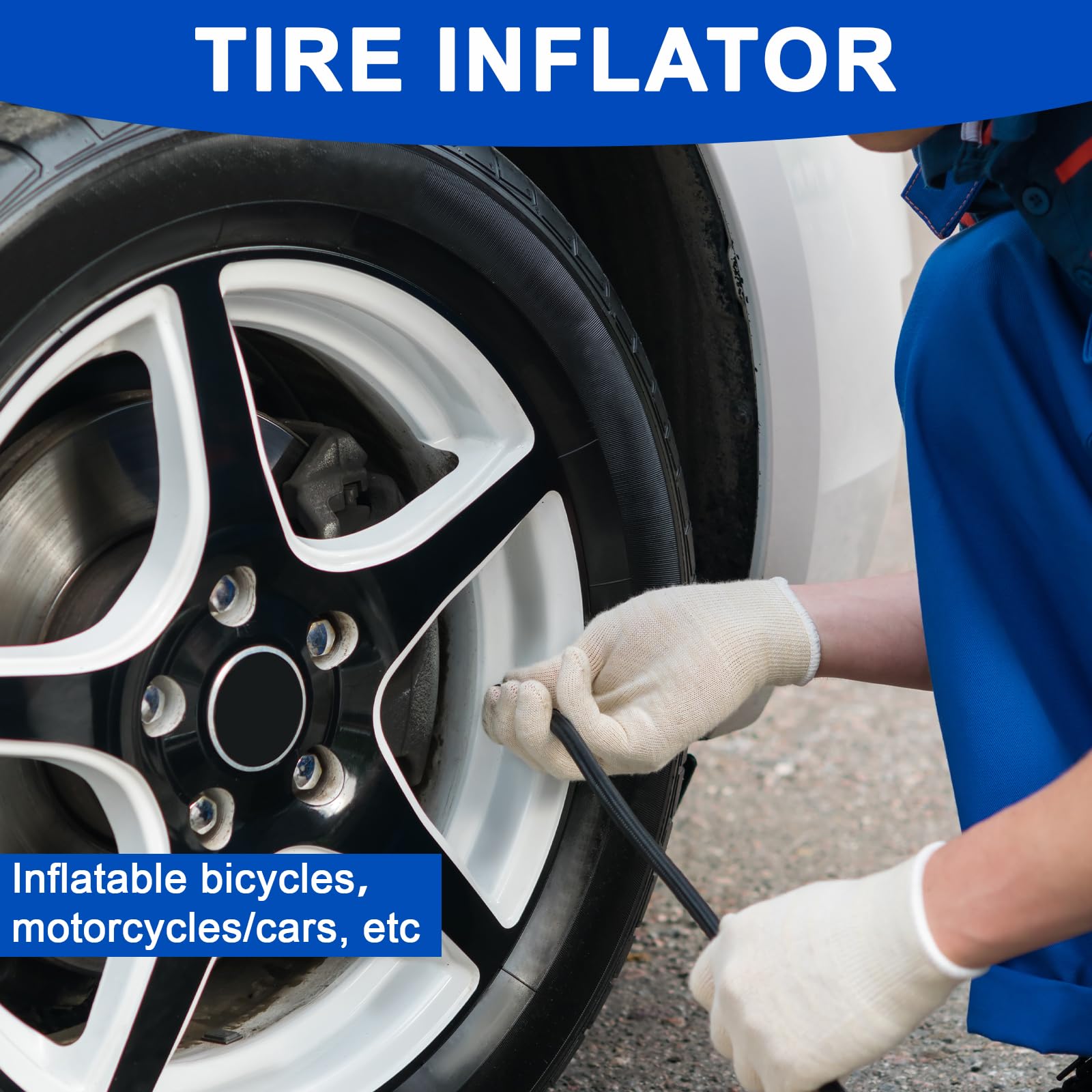 YAOYYG Manguera De Inflador De Neumáticos 20CM, Conjunto de Extensión de Válvula para Neumáticos, Compatible para Motos, Bicicletas, Automóviles y Camiones — view 5