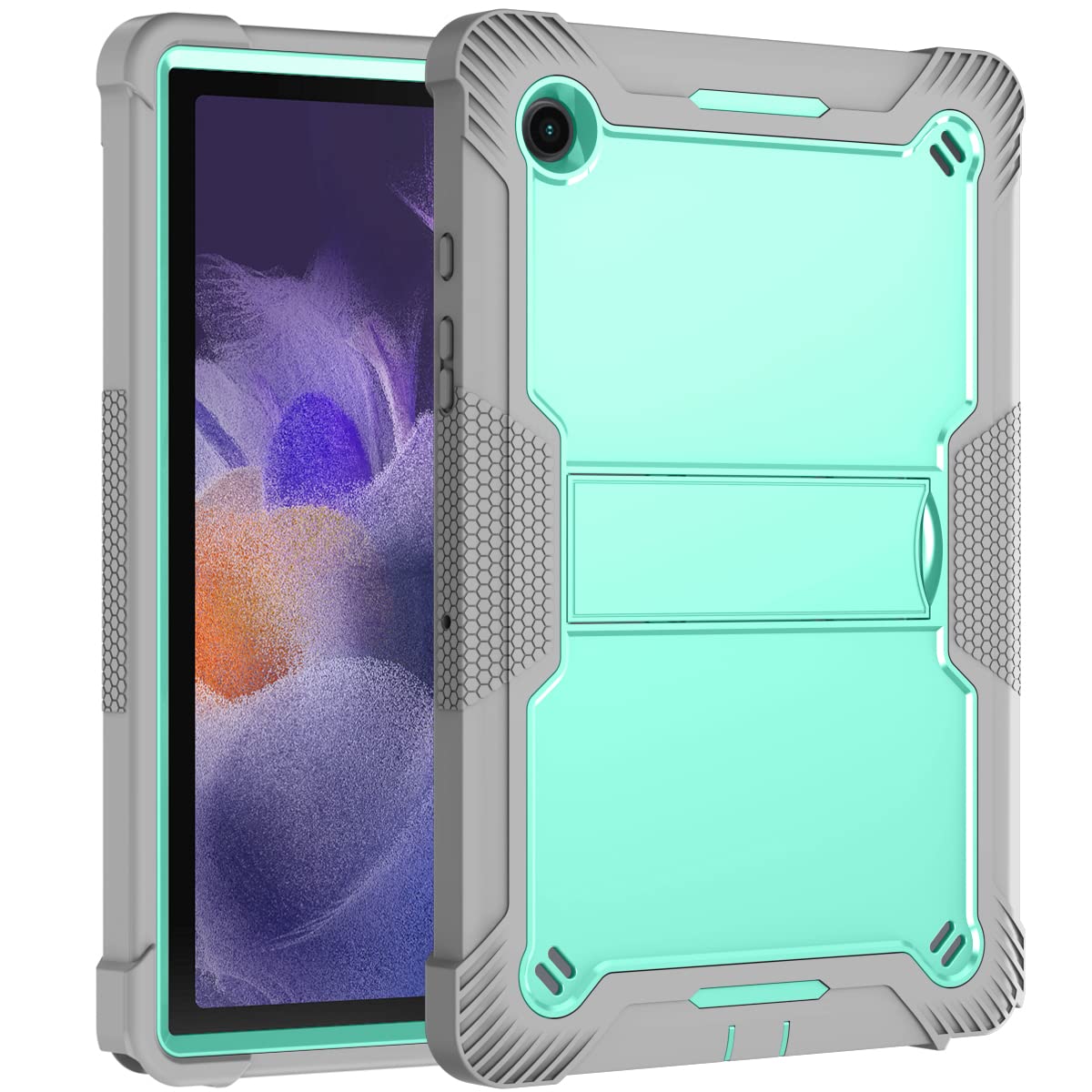 Heavy Duty Case for Samsung Tab A8 (2021), Dual Layer Shockproof Drop Protection Case with Stand Function