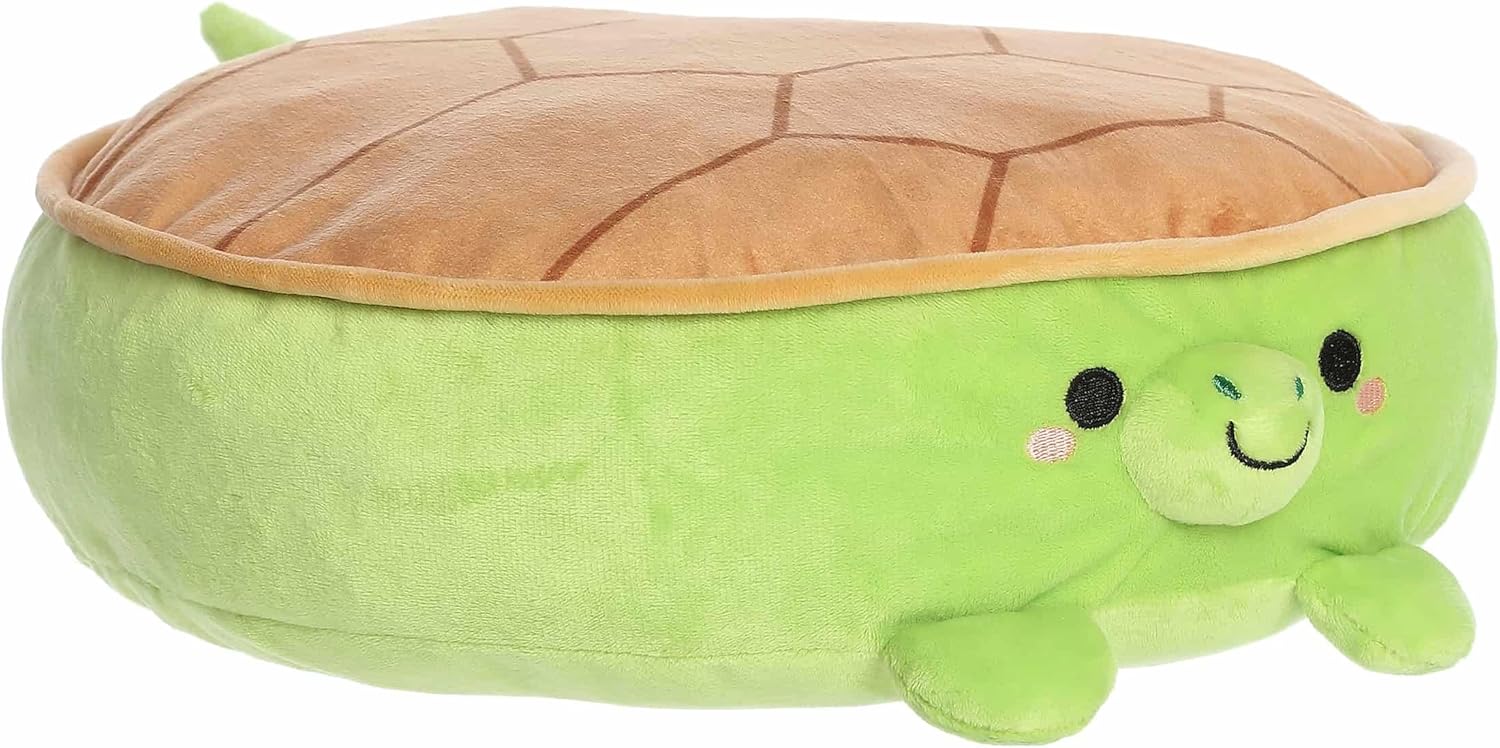Aurora® Squishy Flapjacks™ Torta Turtle™ Stuffed Animal - Perfect for Bringing Comfort to Children - Toys for Bedrooms, Birthday Gifts, and Celebrations - Green 12 Inches