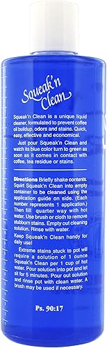 Miniatura 3 de Squeak'n Clean Limpiador concentrado para cafetera, removedor de manchas de alimentos y bebidas, 12.5 onzas con cepillo de esponja para cafetera