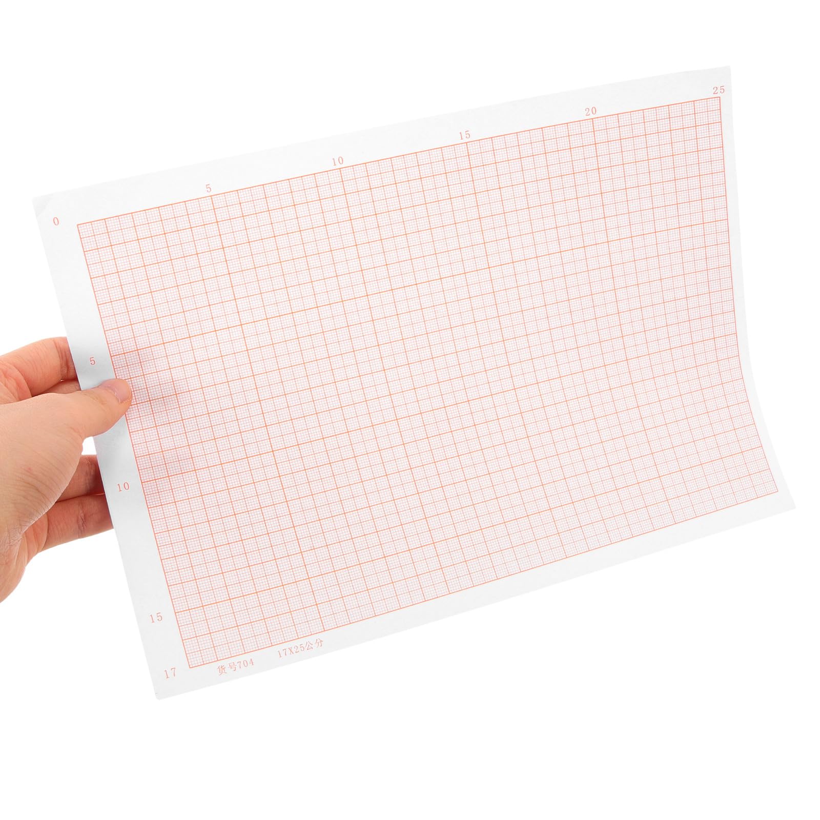 Zerodeko 100 Blatt Millimeterpapier für Schüler zum Malen und Zeichnen mit Präzisen Maßen und Rosa Papier für Architektur und Mathematik