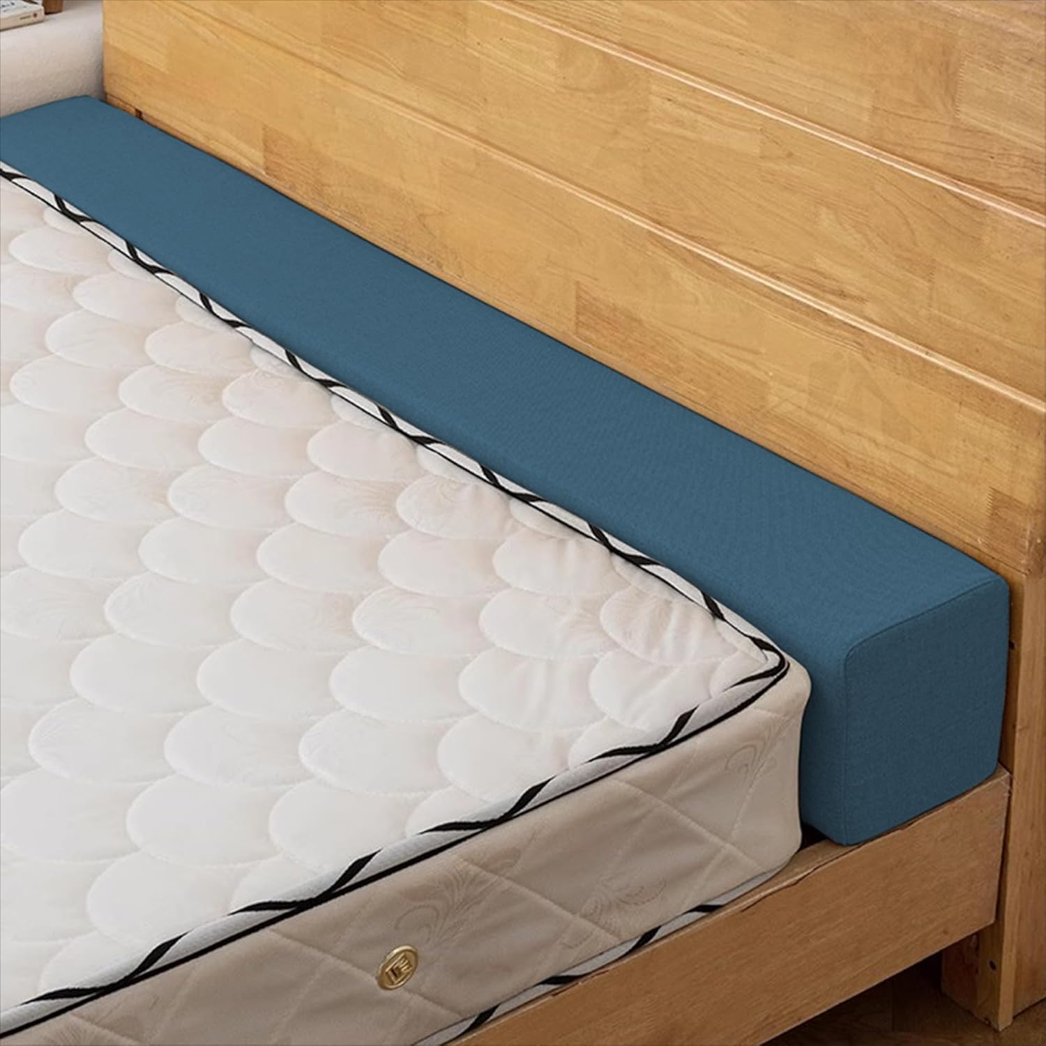 Custom Size Bed Gap Filler Bedside Protection Cushions with Removable Cover, Close the Gap Between Headboard Wall or Foot Board for Single/Double/King Bed (120 * 15 * 8cm,Grey)