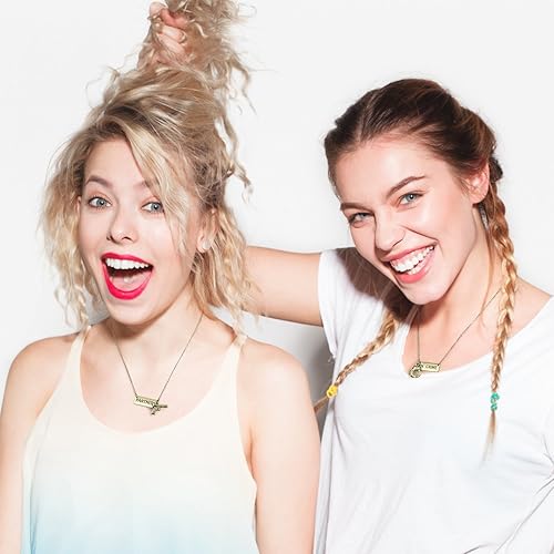 Miniatura 8 de Lux Accessories Partners In Crime esposas de mejores amigas juego de collares que combinan mejores amigas por siempre metal común Dorado