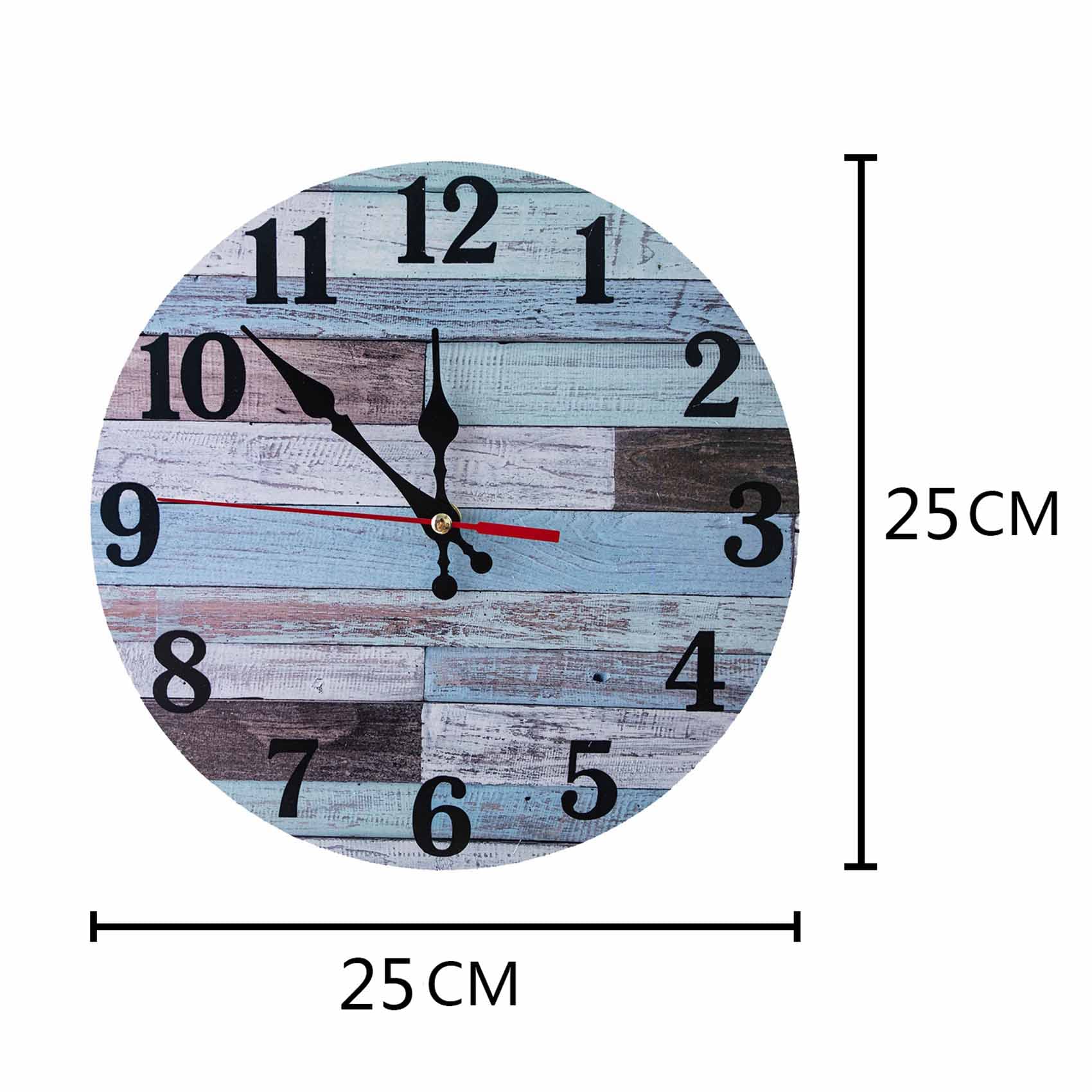 Wandklok 25,5 Cm Stille Niet-tikkende Klok Ronde Muurdecoratie Wandklokken Voor Woonkamer Keuken Kantoor