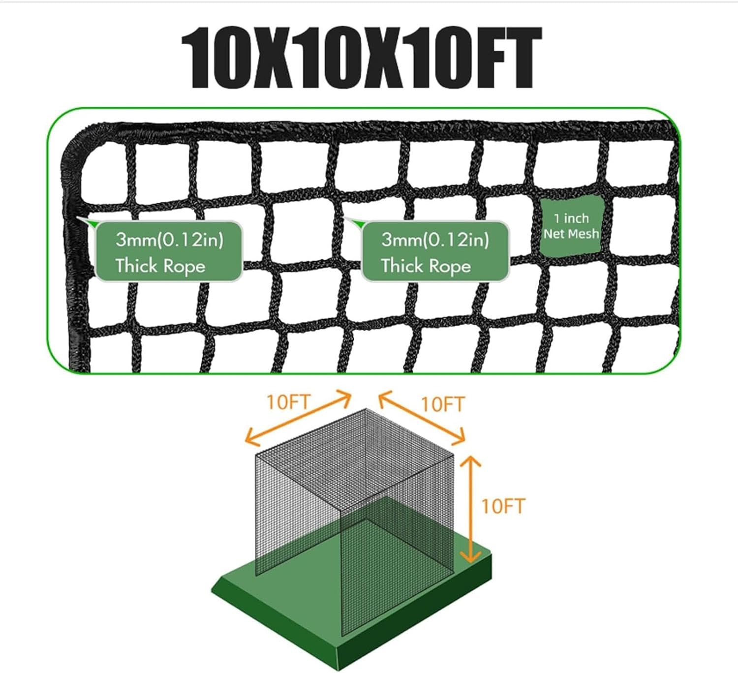 Golf Practice Net, Foldable Multipurpose Practice Net for Golf, Golf Practice Hitting Net with Carry Bag, Ideal Golf Training Aid for Golfers Backyard Driving Chipping Swing
