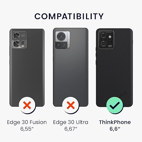 Miniatura 2 de kwmobile Funda compatible con Motorola ThinkPhone - Funda protectora de silicona TPU suave y delgada, color negro mate