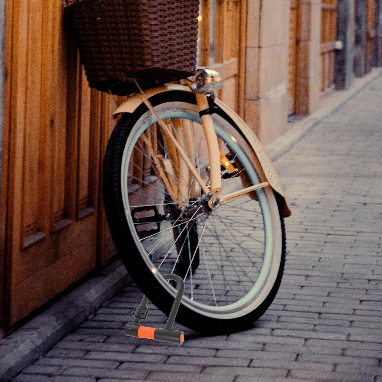 HANABASS Candado U Antirrobo para Bicicleta y Patinete Cable Reforzado Adaptable Construcción Duradera Aleación Gruesa Protección Segura para Bicicletas y Bikes Diseño y Resistente