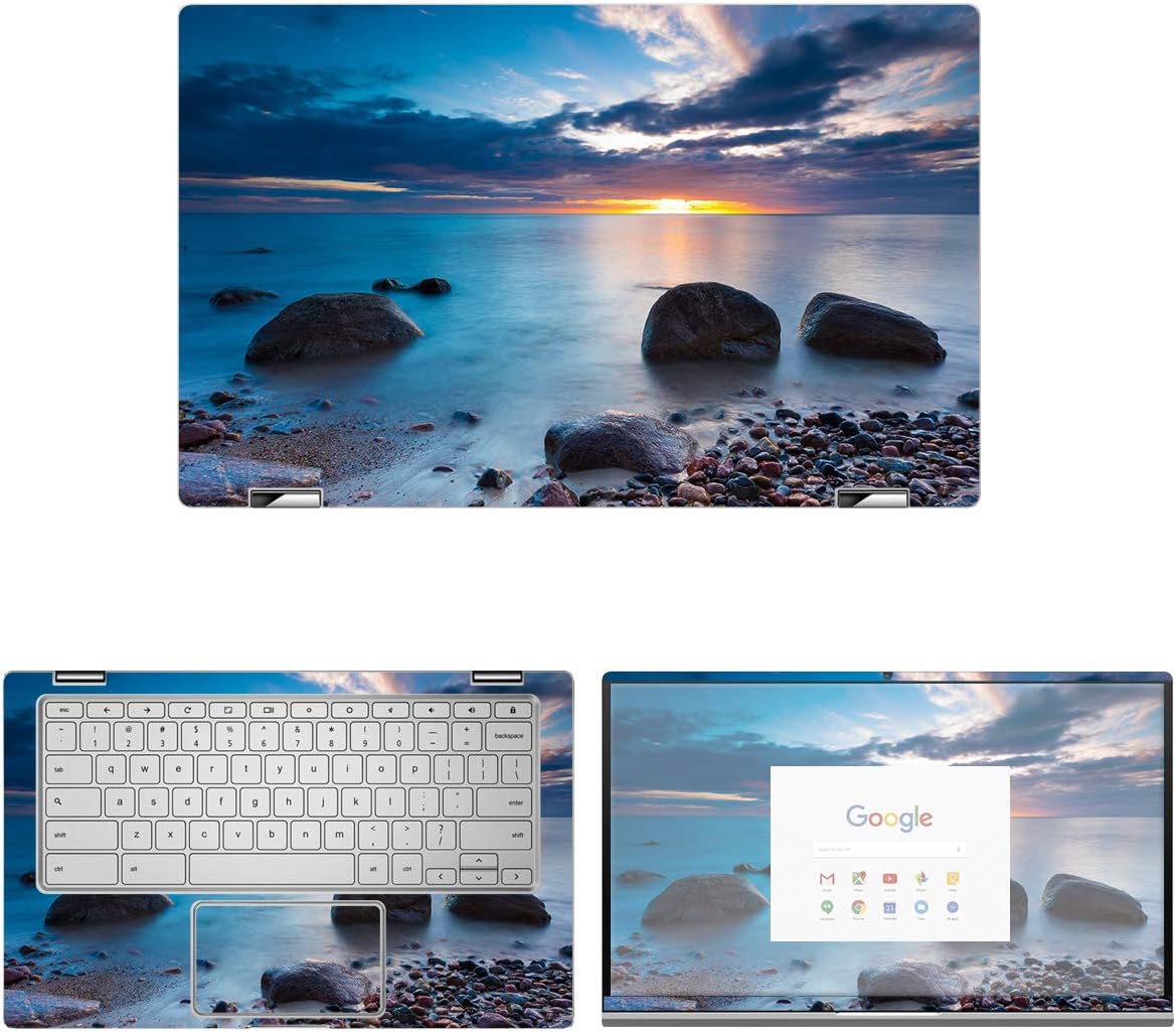 Decalrus - Protective Decal Ocean Scene Skin Sticker for Asus ChromeBook Flip C434 / C434TA (14" Screen) case Cover wrap ASchrmbk14_C434ta-255