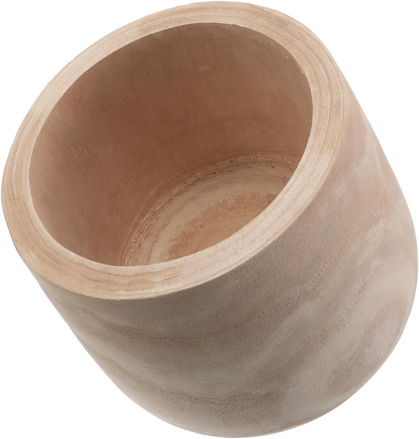 Wooden Decorative Bowl for Entry Table Key Storage and Kitchen Counter Fruit Holder, 8.2x7.5 Inch round Tabletop Centerpiece for Home Living Room